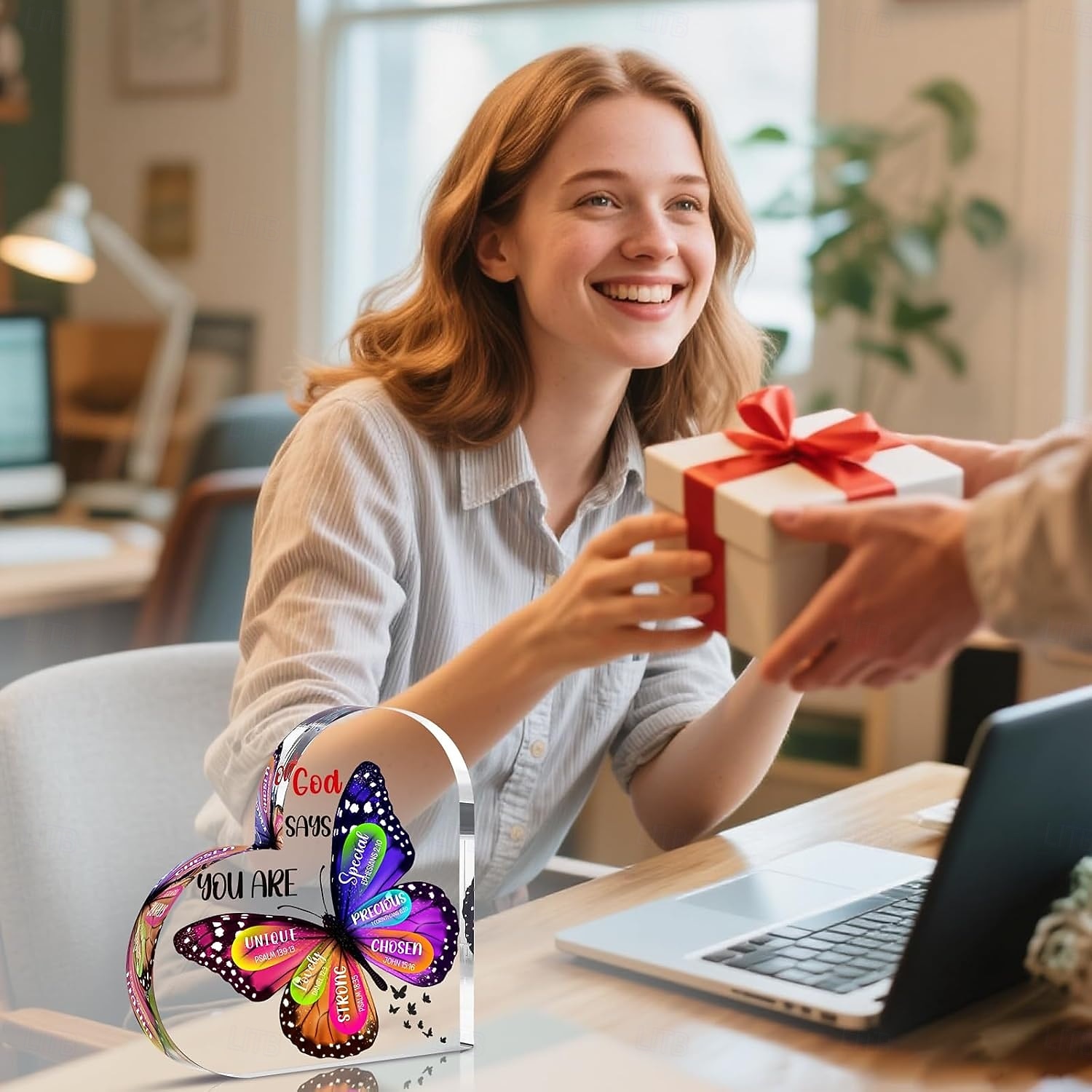 Christian Gifts for Women Stocking Stuffers for Women Teen Girls - Butterfly Inspirational Religious Gifts for Mom Wife Sister Friends Coworker Female Christmas Birthday Present Home Art Decor Signs 2025 - $9.99 –P6