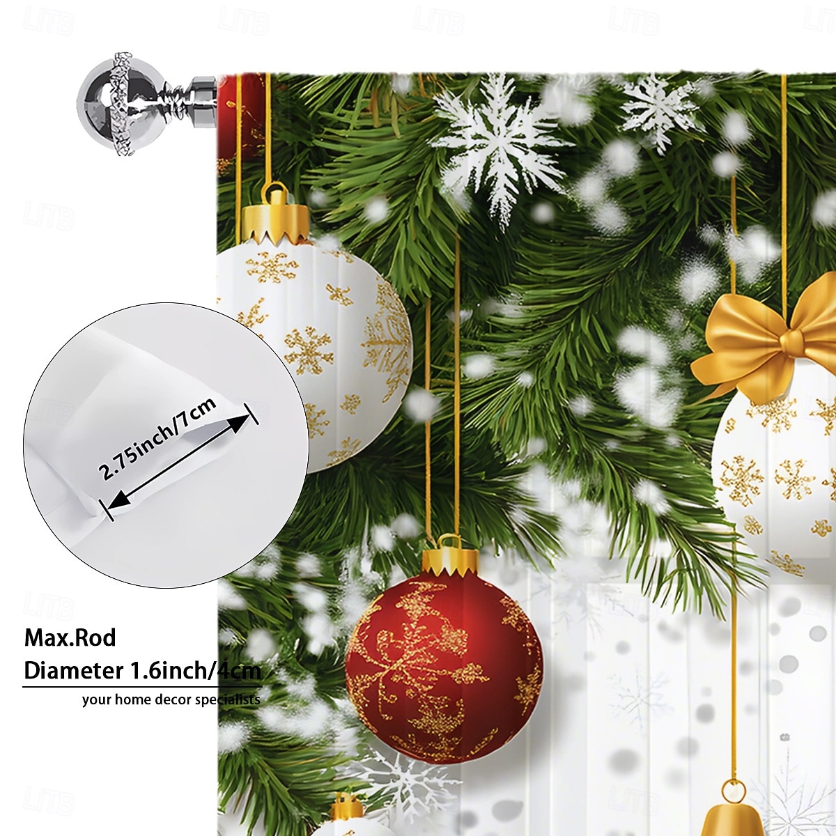 Рождественские прозрачные шторы серии 2025, 3D цифровая печать, оконные шторы для гостиной, спальни, праздничное украшение, декор для дома, элегантные праздничные шторные панели 2025 - $12.99 –P3