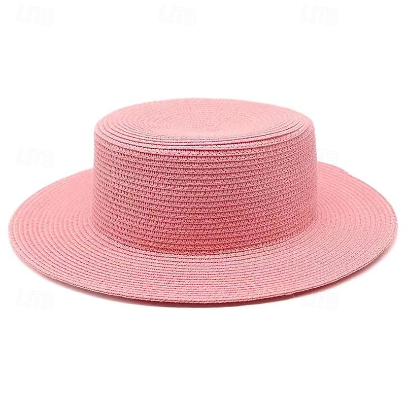 Cappelli Poliestere Cappello di paglia Matrimonio Ferie Tè Corsa di Cavalli Cocktail Vintage Protezione Solare Con Giunzione Copricapo Copricapo del 2026 a $17.49 –P16