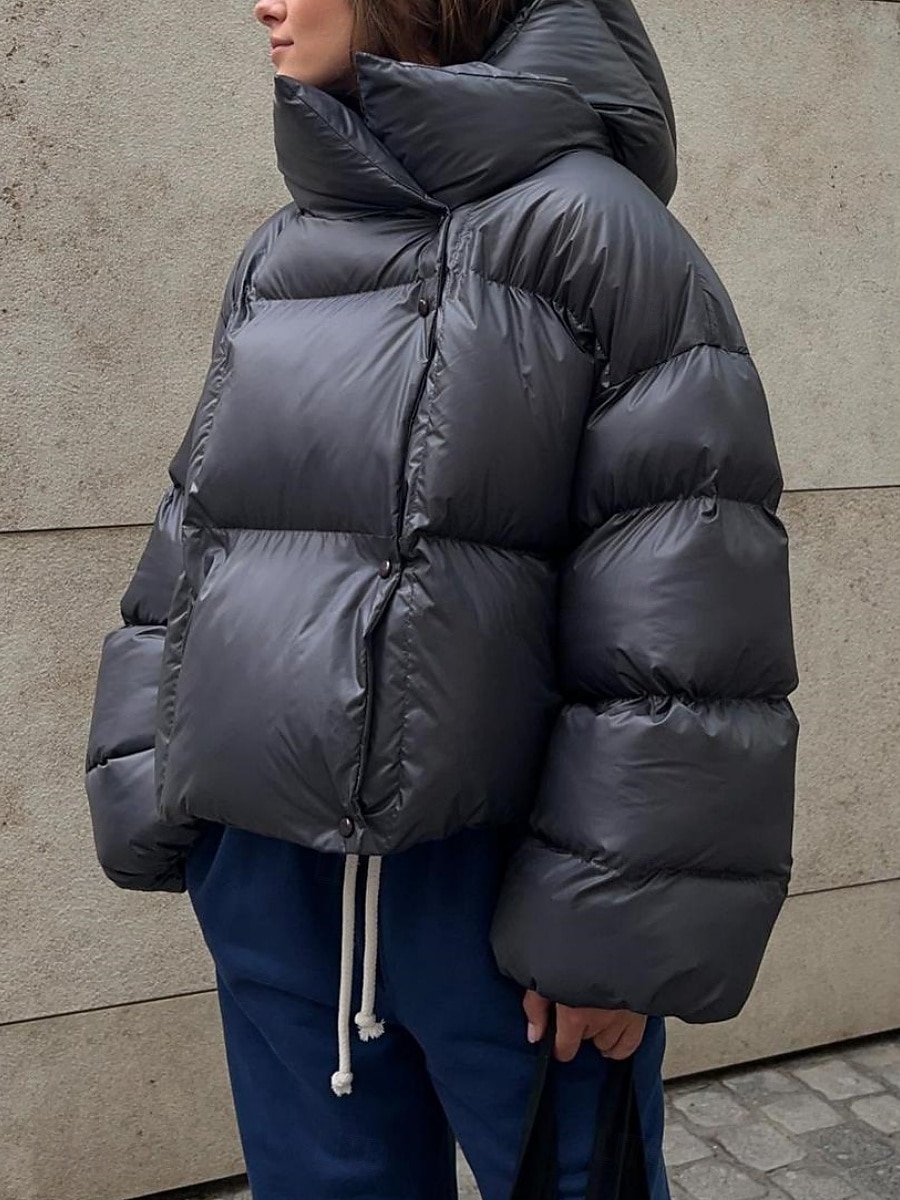 Naisten Anorakki Mukava Hengittävä Tasku Napit Vapaa-aika Tavallinen Loma Katu Kausaliteetti Arki-asut Vetoketju Normaali Hupullinen Normaali Pitkähihainen Päällysvaatteet Musta Armeijan vihre 2026 - $121.99 –P14