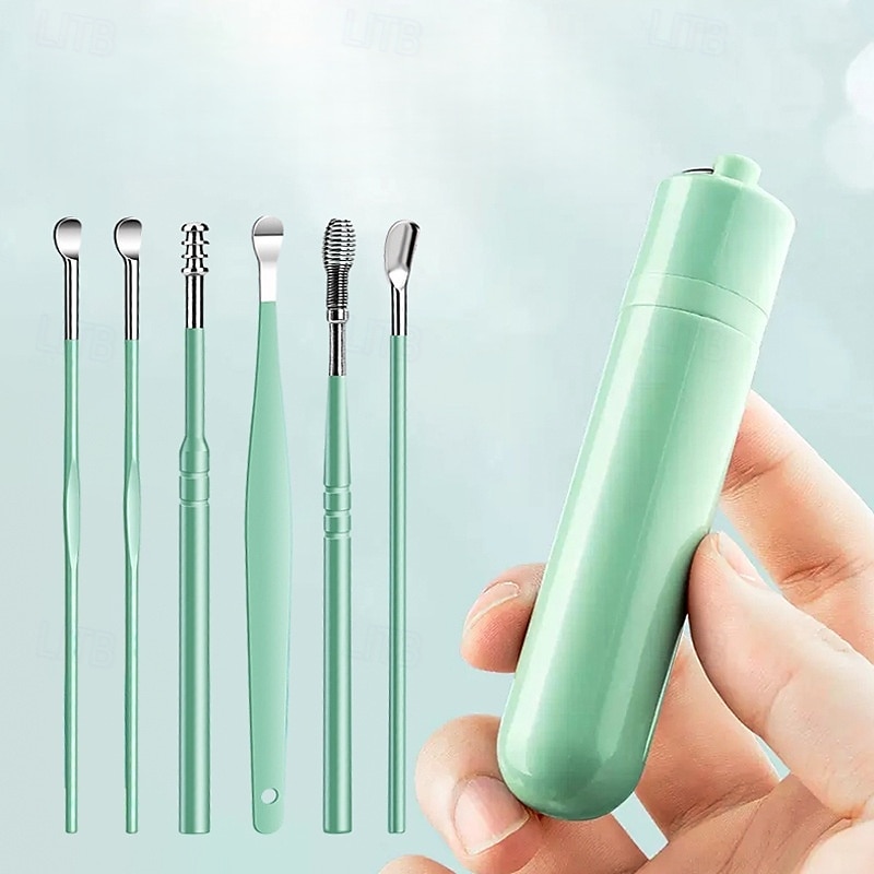 6pcs Stainless Steel Ear Wax Removal Tool Set Spiral Rotating EarPicking Spoon Ear Picker Spoon For Cleaning Collecting Ear Wax 2026 - $9.99 –P2