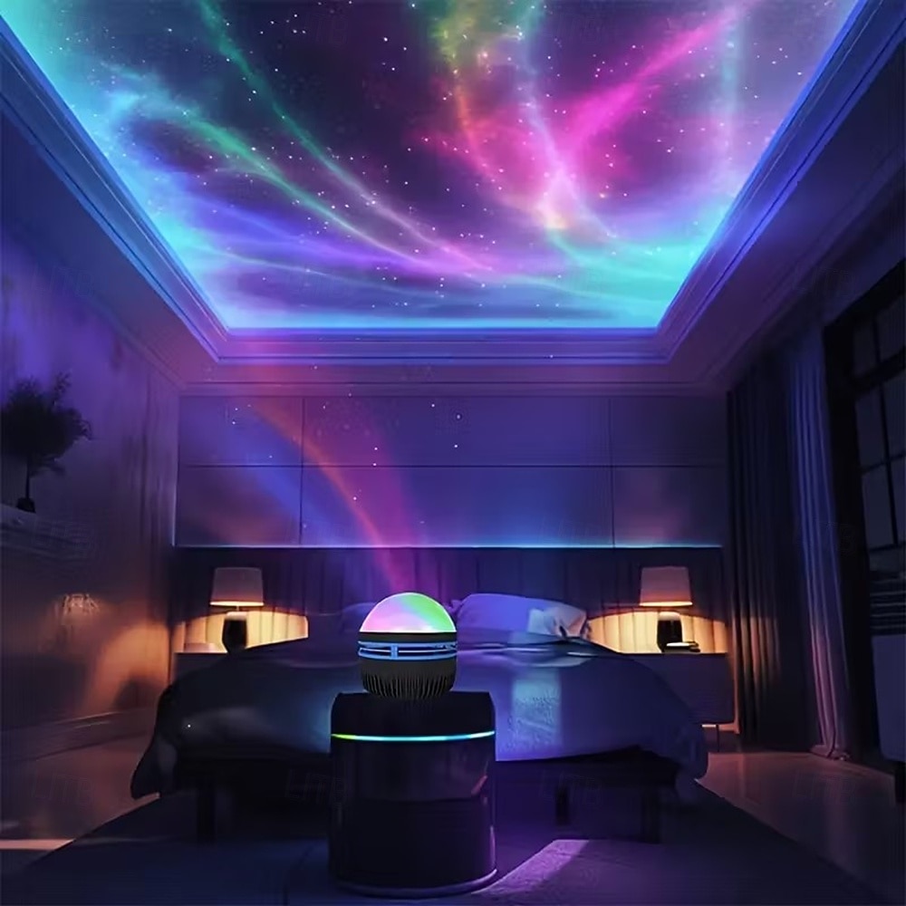 USB napájené LED projektorové světlo s aurorovým efektem - nastavitelné jas a změna barev dokonalé pro dekoraci herny a osvětlení imerzivního zážitku - Dárek k Valentýnu 2026 - $18.99 –P1