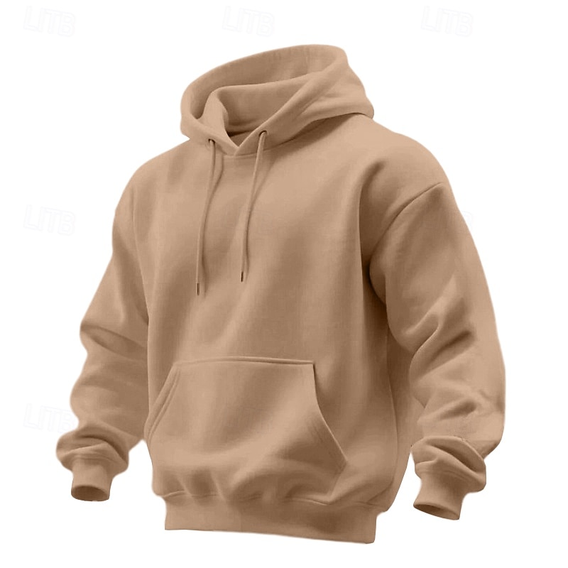 Férfi Kapucnis felsőrész Pulóver kapucnis pulóver Sárgabarack Fekete Fehér Sárga Arcpír rózsaszín Kapucni Sima Kenguru zseb Sport & Szabadtéri Hétköznapi Napi Utcai sikk Menő Sportruházat Minden 2026 - $24.99 –P5