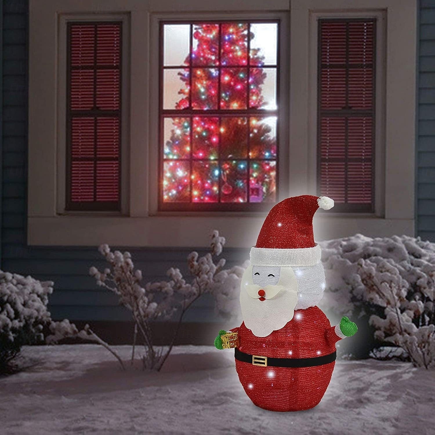 Christmas LED luminous folding snowman Santa Claus penguin warm light AAA waterproof battery box indoor and outdoor courtyard lawn party festive atmosphere decoration light 70 * 36CM 2025 - CAD $29.99 –P3