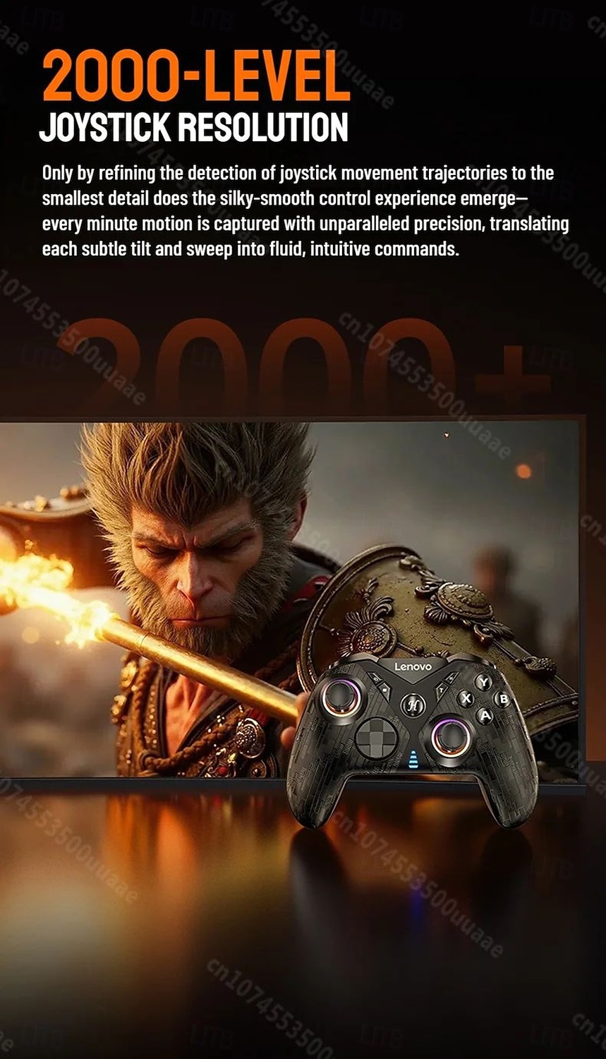 Игровой контроллер Lenovo S05 RGB беспроводной геймпад джойстик с эффектом Холла для Switch/2/OLED/Lite ПК iPhone Android телефонов подарок на День Святого Валентина 2026 - $64.99 –P6
