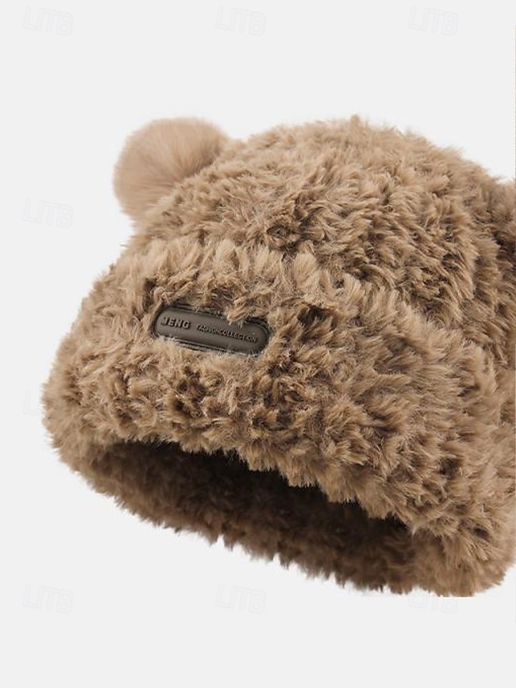 Cappello da donna con paraorecchie in pelliccia sintetica