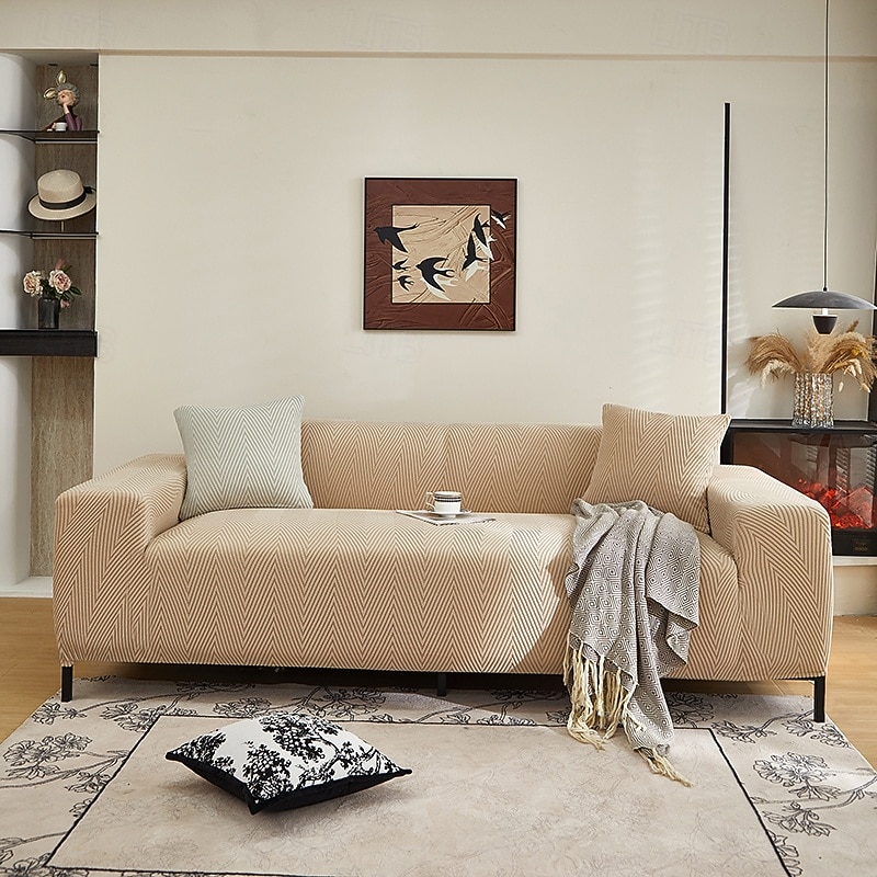 rugalmas jacquard szövet kanapéhuzat, stretch kanapéhuzat, szekcionált L alakú kanapéhuzat, sarokhuzat nappaliba, 1/2/3/4 üléses 2026 - $43.99 –P4