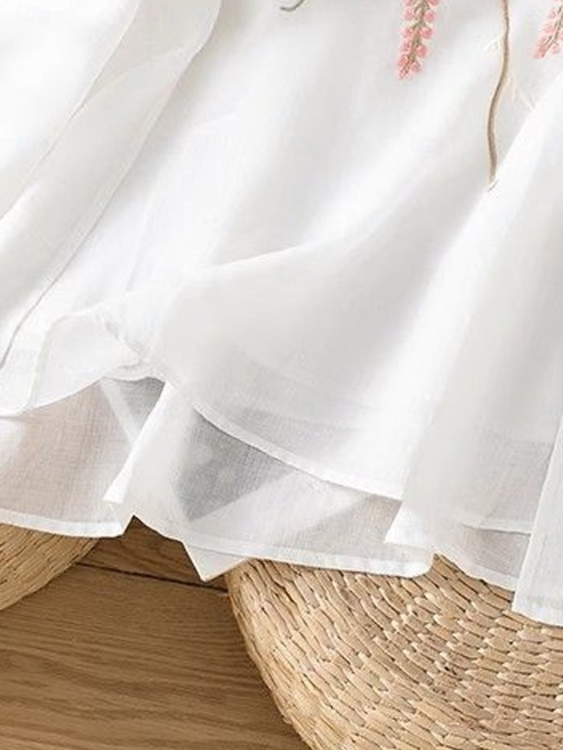 Mujer Tallas pequeñas Camisa Bordado Plano Bohemia Estilo lindo Elegante Media Manga Manga Farol Escote Redondo Tops regulares Diario Noche Fin de semana Blanco Verde Claro Rosa Verano 2026 - $22.99 –P4