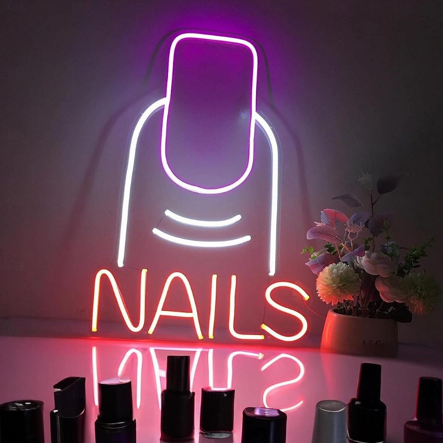 1 шт., розовый светильник для ногтей в виде букв для девочек, неоновый декоративный настенный светильник для салона красоты, светильник для спальни, USB-питание, регулируемая яркость 2026 - $40.99 –P6