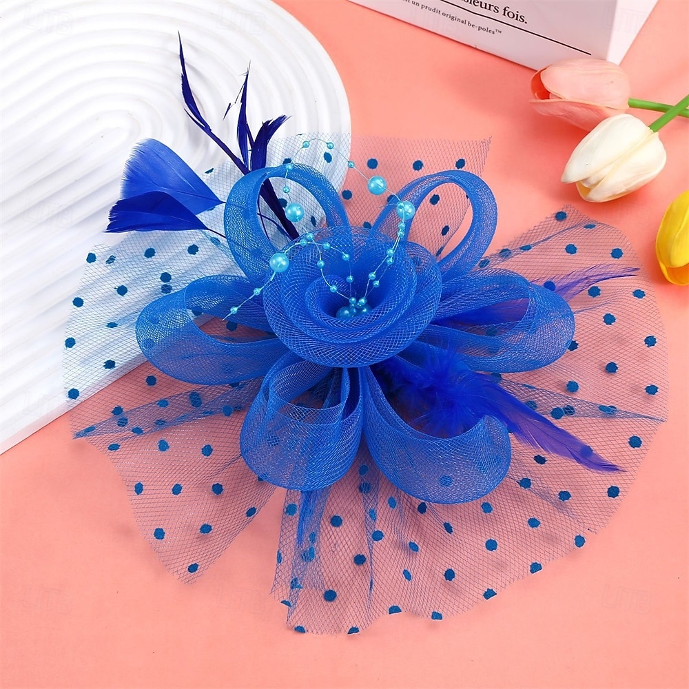 fascinators Tyll Fedora Bryllup Te Fest Hesteløp cocktail Elegant Årgang Enkel Med Fjær Hodeplagg Hodeplagg 2026 - $17.49 –P16
