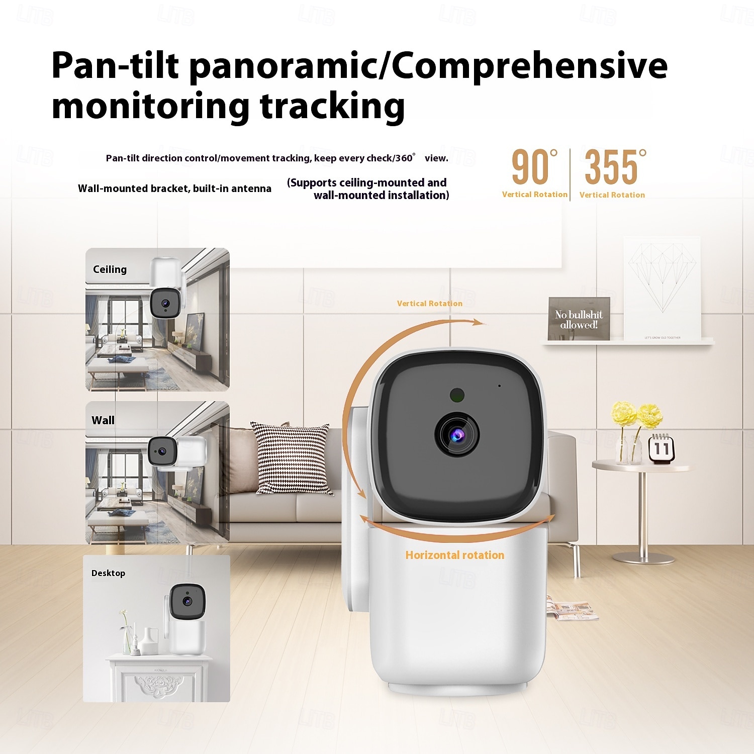 Indoor/Outdoor IP65-Rated 1080p Pan/Tilt/Zoom Wi-Fi Smart Home Security Camera with Color Night Vision 2-Way 2025 - $32.99 –P2
