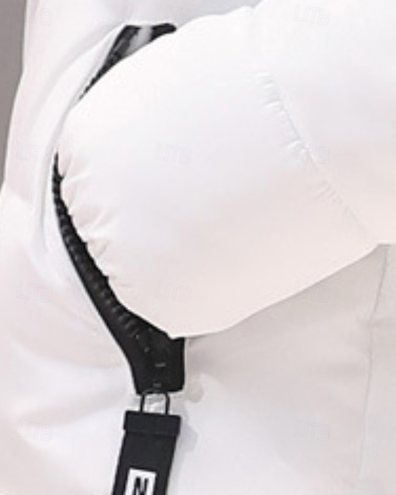 Damen Wintermantel Daunenjacke Warm Bequem Reißverschluss Tasche Lässig Einfarbig Urlaub Alltagskleidung Ausgehen Wochenende Lang Mit Kapuze Normale Passform Langarm Oberbekleidung Schwarz Weiß Rosa 2026 - $24.99 –P7