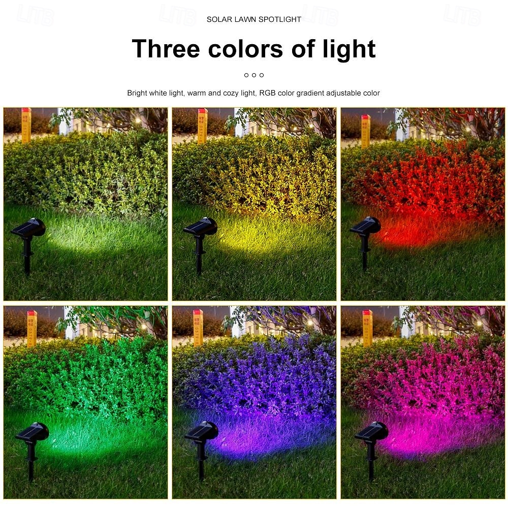 Zonne-energie Tuin Spotlicht Buiten Waterdichte Floodlights 7/10LEDs Tuin Boom en Plant Landschapslichten Park Garage Tuin Padverlichting 2026 - $19.99 –P9
