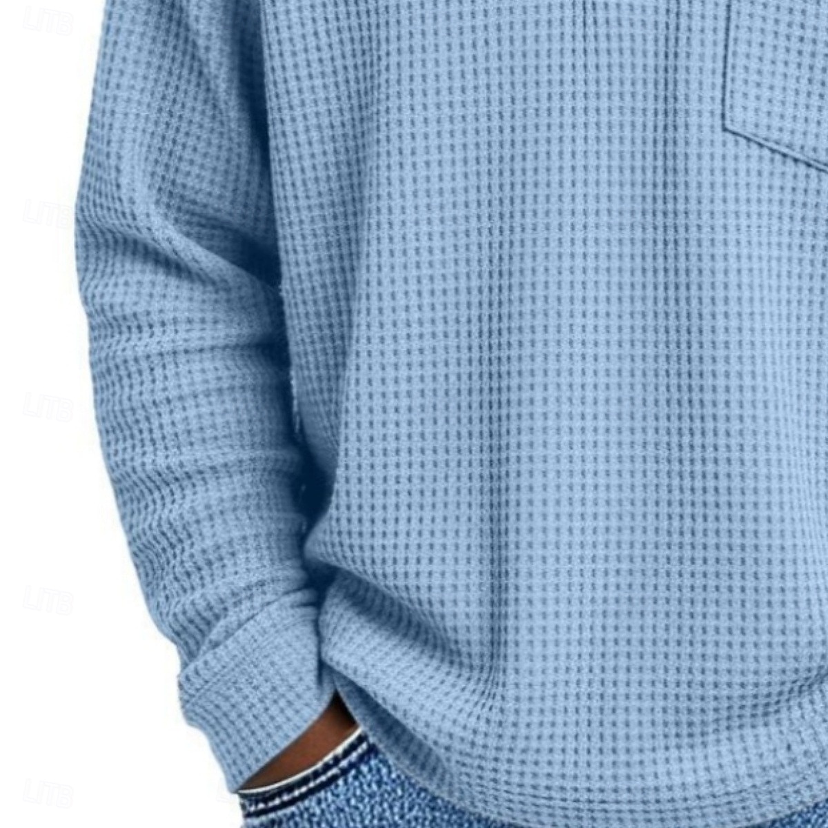 Herre Vaffel poloskjorter Golf poloskjorter Virksomhet Avslappet Knaphul Klassisk Langermet Mote Grunnleggende Helfarge Lomme Høst Vinter Alle årstider Normal Hvit Lyseblå Rød Navyblå Lilla Grønn 2025 - $21.99 –P4