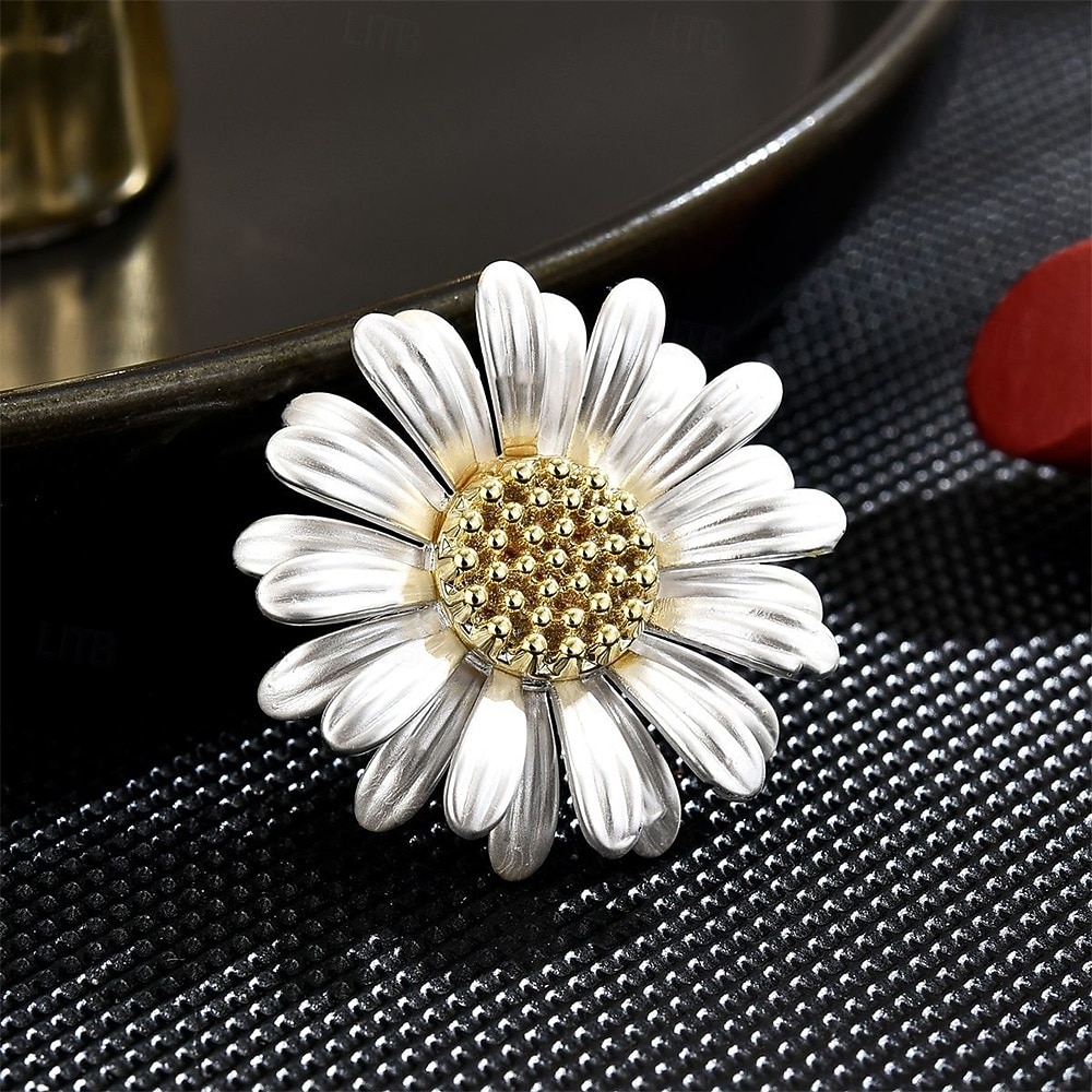 Brooches Floral Fashion Cute Simple Brooch Jewelry Silver For Wedding Party Gift Engagement Prom Festival 2026 - $17.49 –P1