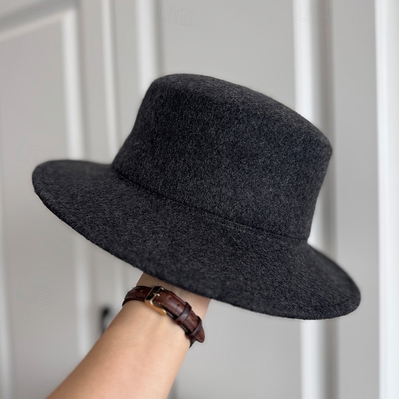 hattar Ull Solhatt Bröllop Helgdag Tebjudning Hästrace cocktail Elegant Vintage Solskydd Med Len Hårbonad Huvudbonader 2026 - $34.99 –P6