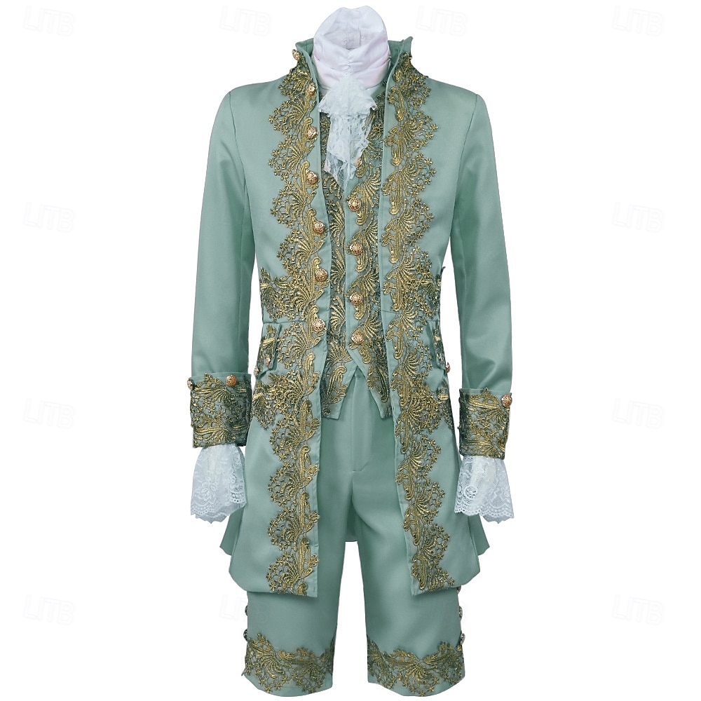Rococo Baroque Victorian Outfits Fancy Dress Men's Royal Halloween Carnival Performance Party Masquerade Adults' Coat Pants Collar All Seasons 2026 - AED 502 –P9