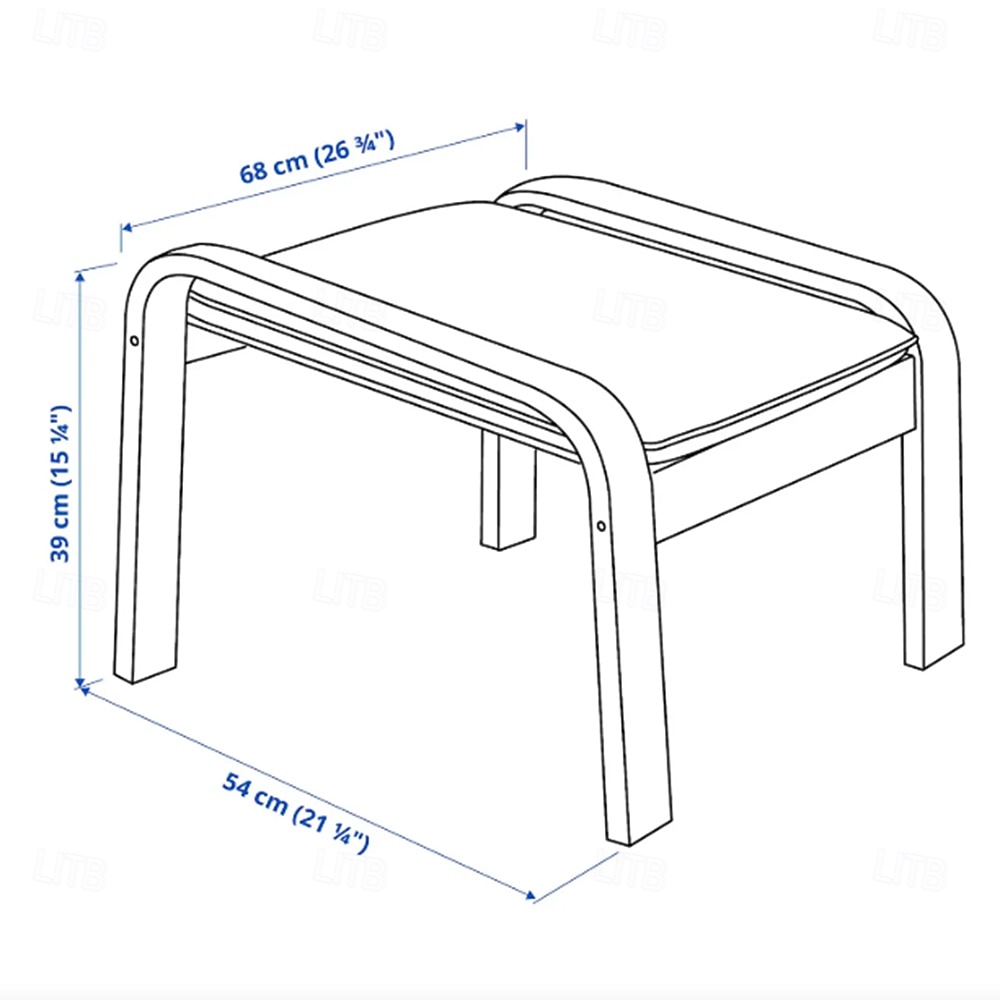 POÄNG Stool Chair footstool Cover Solid Color Quilted Polyester Slipcovers 2025 - $19.49 –P1