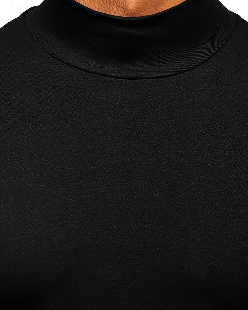 Bărbați Mată Topuri pulover Top din fleece cu strat de bază Lenjerie Termică Toamna iarna Manșon Lung Îmbrăcăminte Atletică Cald Sală de fitness Drumeție Alergat A face exerciţii fizice Yoga Negru 2026 - $40.99 –P15