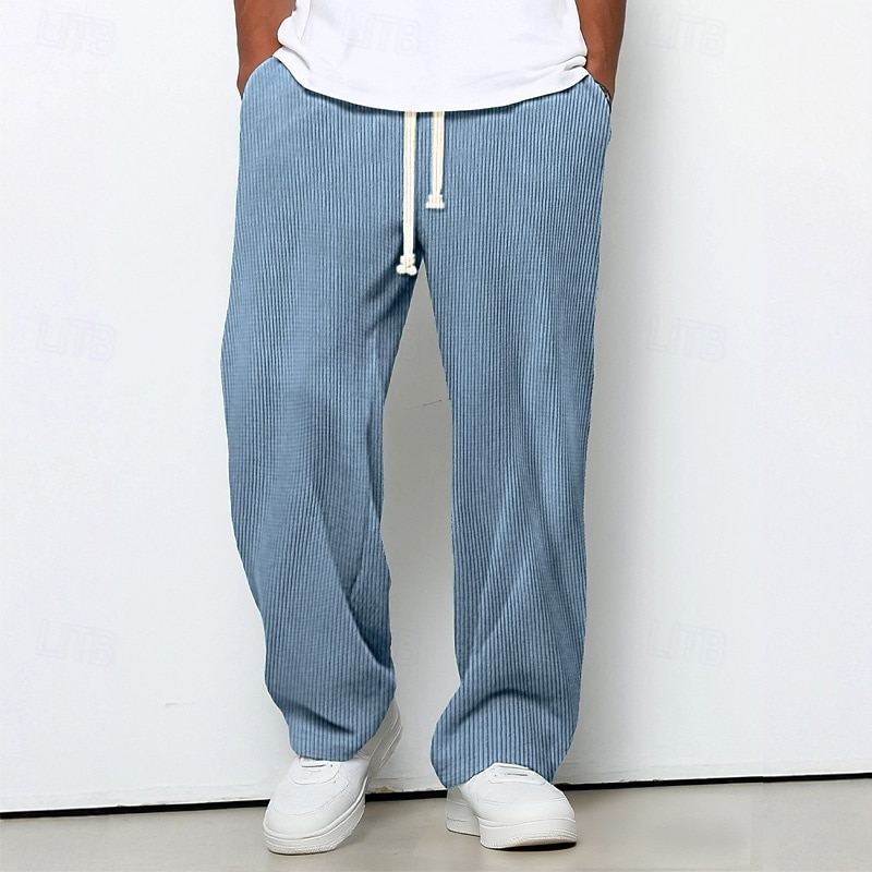 رجالي بنطال واسع الساق بنطلونات بنطلون مضلع السراويل الفضفاضة السراويل رباط مرونة الخصر سهل مخطط رطوبة فتل متنفس مكتمل الطول رياضة في الهواء الطلق فضفاض مناسب للبس اليومي العطلة موضة أسود وردي بلاشيهغ 2025 - $21.99 –P6