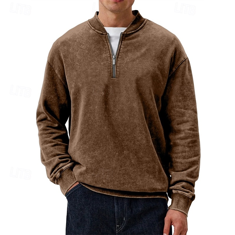 Per uomo Maglia Felpa con zip corta Nero Rosso Blu marino Verde scuro Viola Mezza zip Semplice Zip a un quarto Sport & Outdoor Quotidiano Ferie Poliestere Streetwear Essenziale Casual Primavera del 2026 a $22.99 –P2