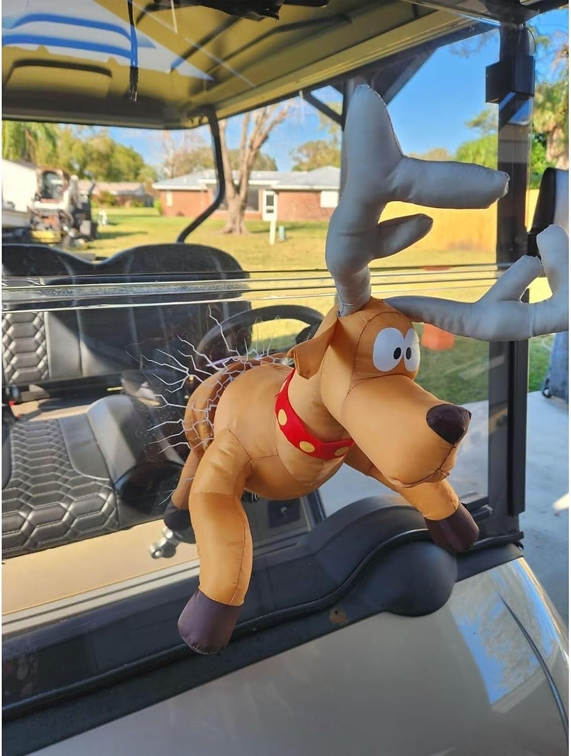 renne che si schiantano &decorazioni natalizie per finestre di Babbo Natale con adesivo in vetro rotto &calci alle gambe animati, decorazioni natalizie divertenti per la casa, porte &regali del 2025 a $35.99 –P4