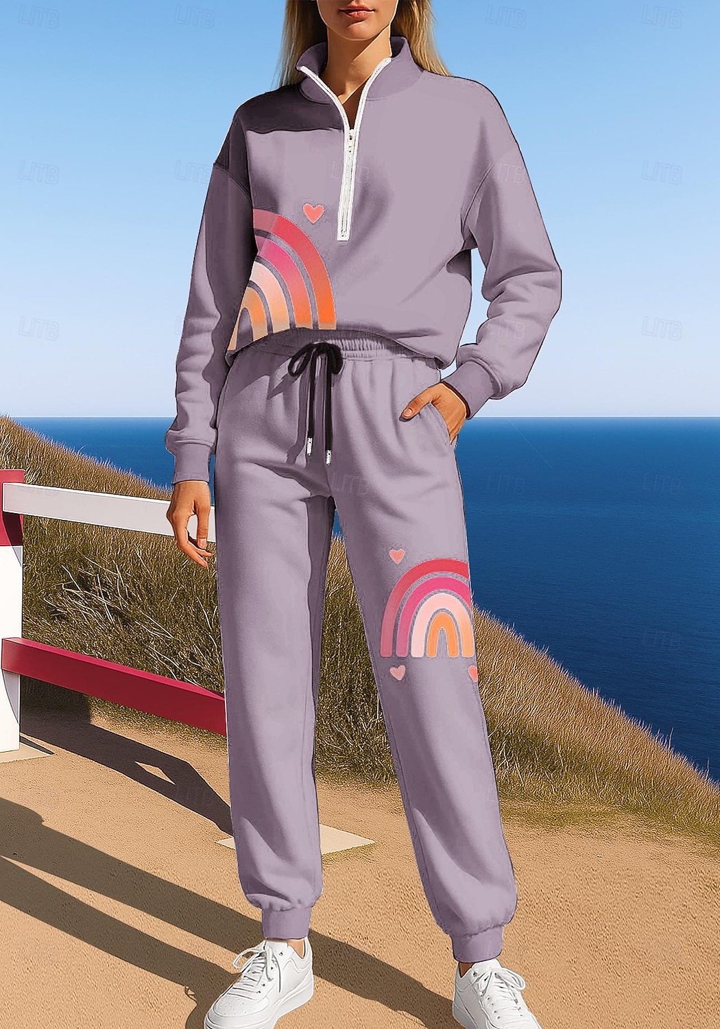 نسائي بدلة رياضية بذلة رياضة بذلة الهرولة رباط سحاب هندسي سترة وبنطلون رياضي مجموعة ملابس رياضية الربيع أزرق بحري داكن بنفسجي فاتح غير رسمي اكتشف - حل الخارج ناعم فضفاض كم طويل رياضة ألبسة رياضية 2025 - $37.99 –P4