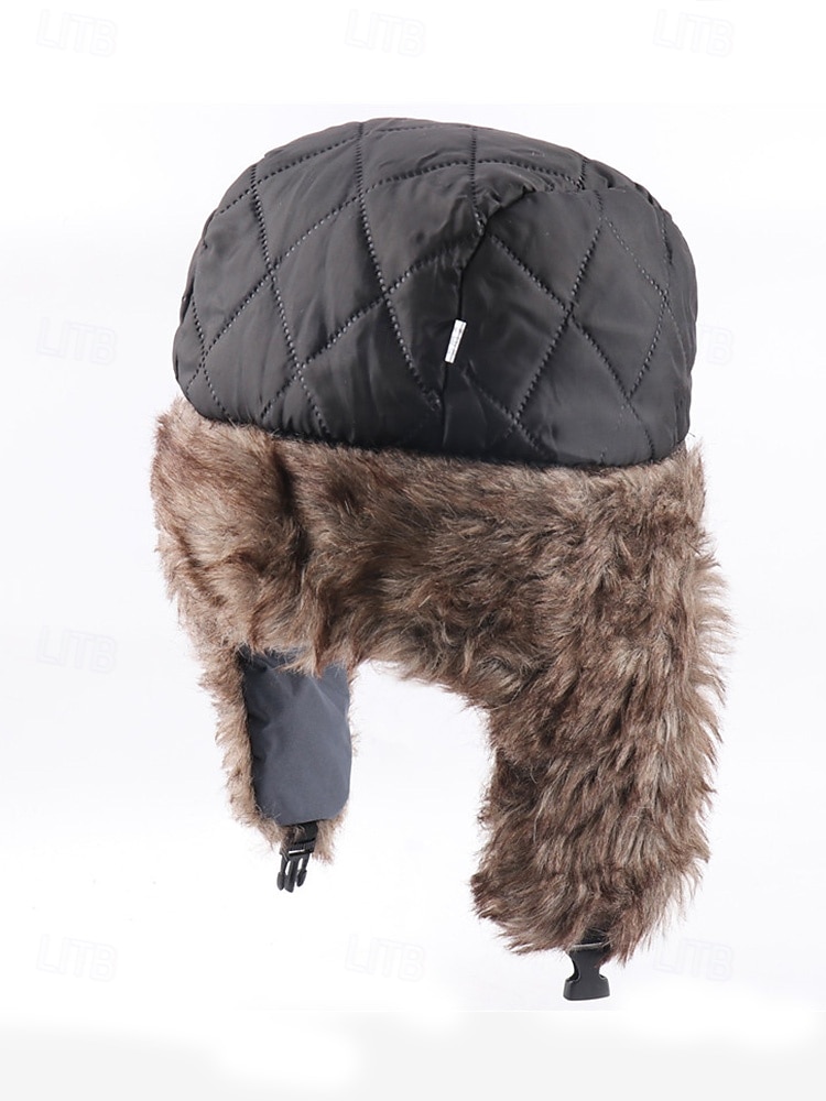 Pánská vánoční čepice s kožešinovou podšívkou – nepromokavá, teplá a útulná, s detaily z umělé kožešiny, ideální na zimní dovolenou a outdoorové aktivity 2026 - $11.99 –P9