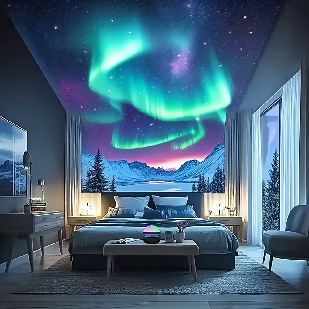 USB napájené LED projektorové světlo s aurorovým efektem - nastavitelné jas a změna barev dokonalé pro dekoraci herny a osvětlení imerzivního zážitku - Dárek k Valentýnu 2026 - $18.99 –P6