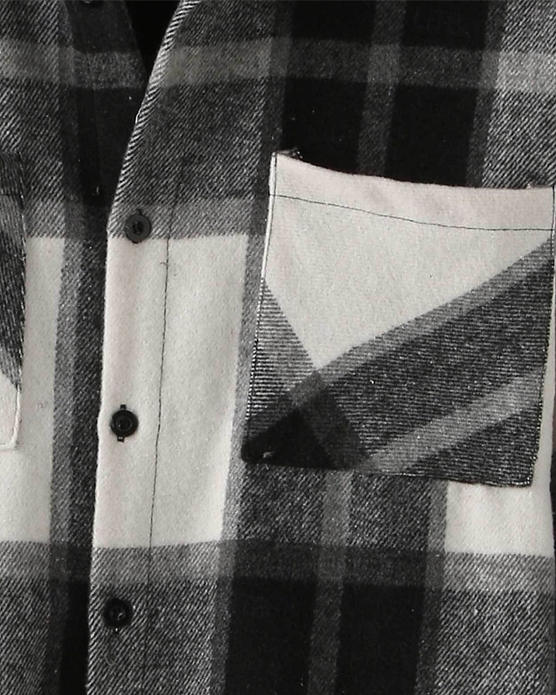 Miesten Paita Rento paita Flanellipaita Button Up paita Rubiini Pitkähihainen Skottiruutukuvio Kauluskäänne Katuvaatteet Loma Tasku Vaatetus Puuvilla Muoti Vapaa-aika Mukava 2026 - $30.99 –P14