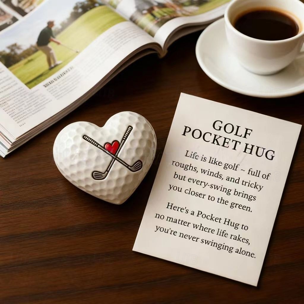 Golfzakknuffel, inspirerend golfcadeau met bemoedigende tekstkaart, klein cadeautje voor golfliefhebbers, motiverende golfbalmarker, attent golfcadeau voor mannen en vrouwen 2026 - $16.99 –P3
