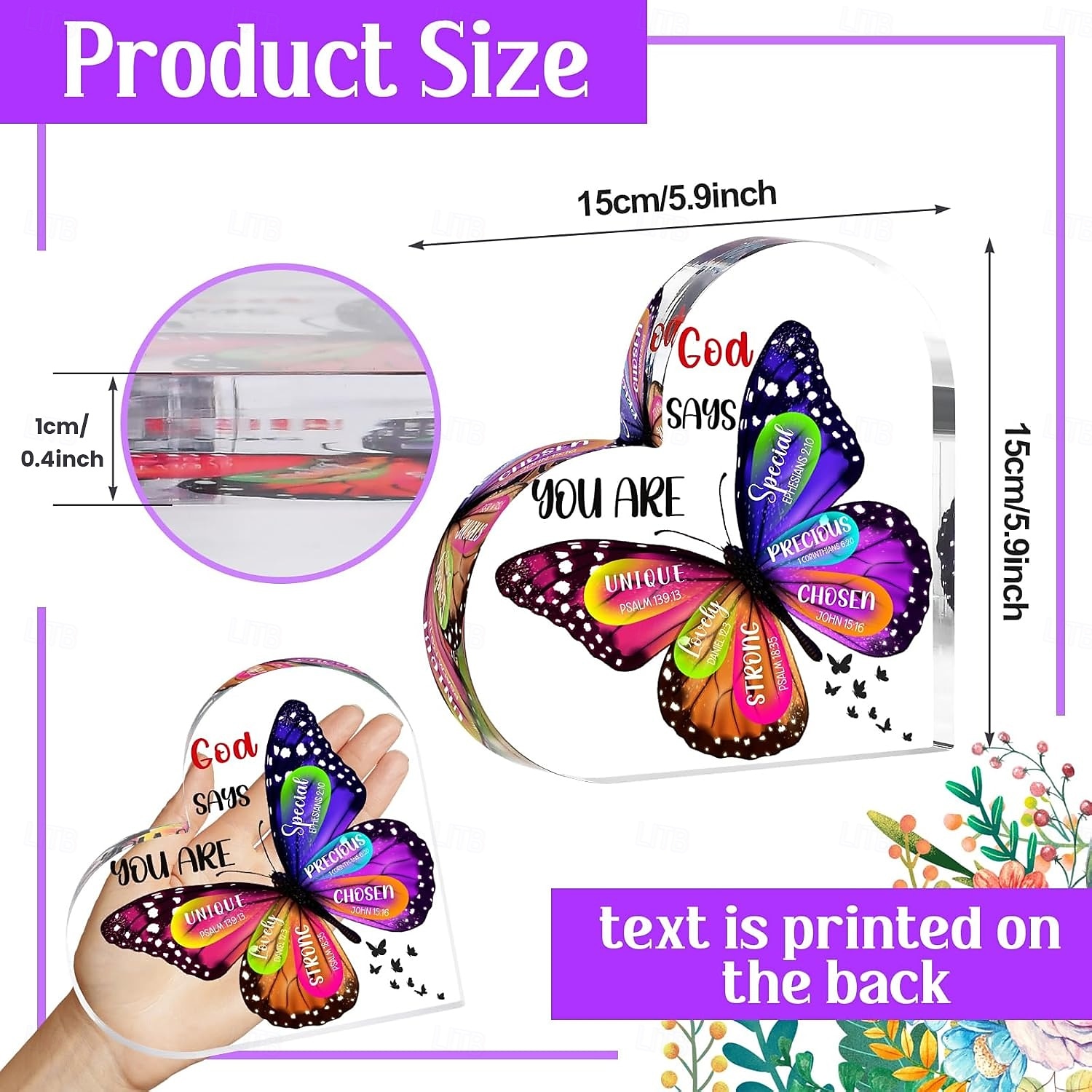 Christian Gifts for Women Stocking Stuffers for Women Teen Girls - Butterfly Inspirational Religious Gifts for Mom Wife Sister Friends Coworker Female Christmas Birthday Present Home Art Decor Signs 2025 - $9.99 –P2