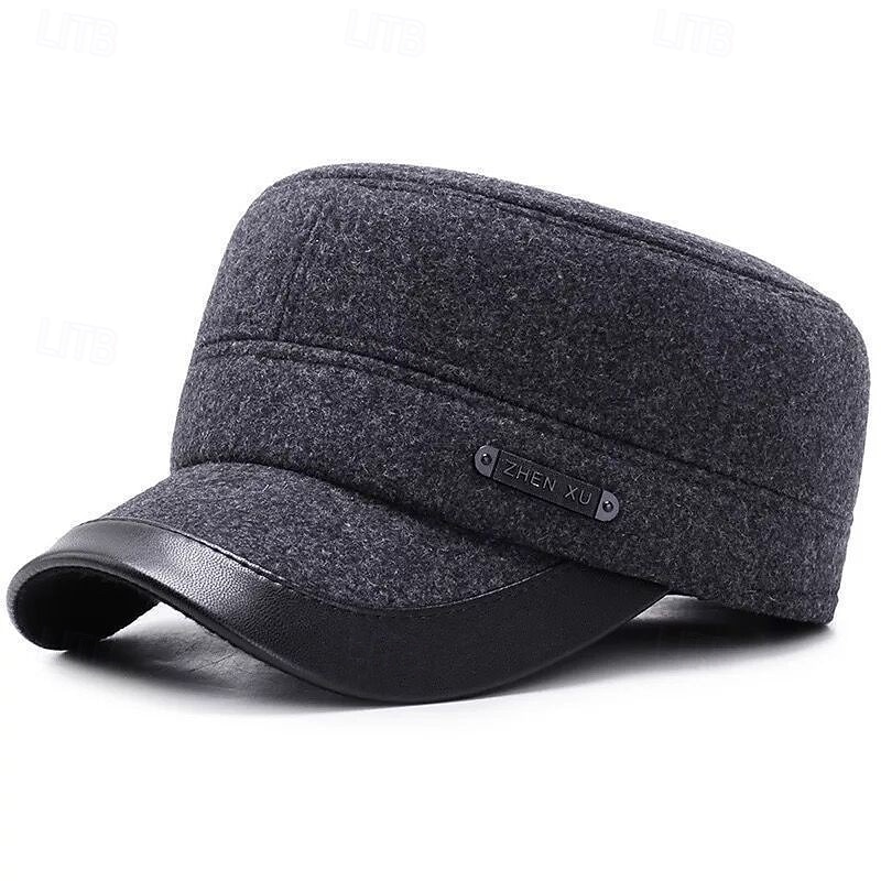 Herren Wintermützen Warme Wintermütze Winter-Baseball-Cap mit Ohrenklappen Winter-Baseballkappe Schwarz Grau Polyester Fleece Mode Moderne zeitgenössische Alltagskleidung Date Einfarbig Thermowarm 2026 - $9.49 –P1