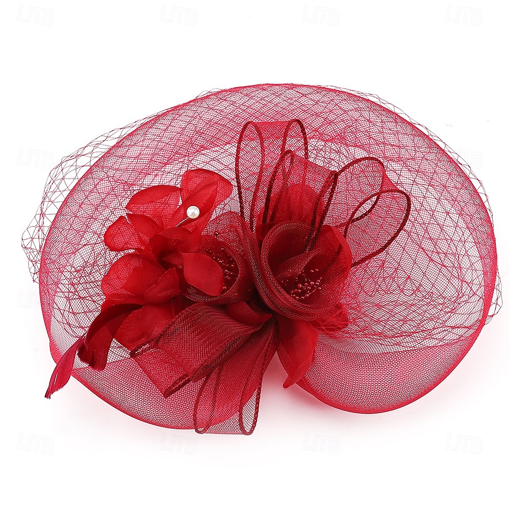 Palarioare Tul Pană Pălărie Nuntă Petrecere ceai Cursă de cai cocktail Elegant Epocă Cu Pene Diadema Articole Pentru Cap 2025 - $14.99 –P12