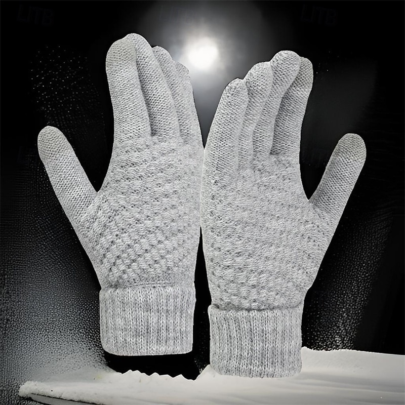 Męskie 1 para Czubki palców Rękawiczki zimowe Dziane rękawiczki Rękawiczki bez palców Moda Nowoczesny Rękawiczki Keep Warm Dzierganie Kolorowy blok Jesień Czarny Biały Żółty Rumiany róż 2026 - $9.49 –P3
