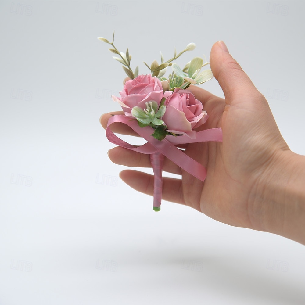 Bröllop handled blommor Handleds Corsage Bröllop / Fest Band Blomstil 2026 - $17.49 –P7