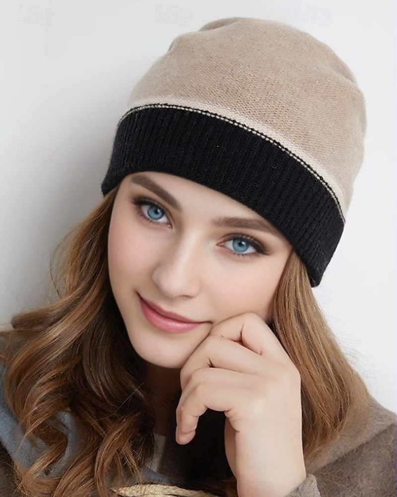 Per donna Cappello a cuffia Caldo cappello invernale Quotidiano Ferie Patchwork A maglia Semplice Casual Caldo Confortevole 1 Pezzo del 2026 a $21.99 –P5