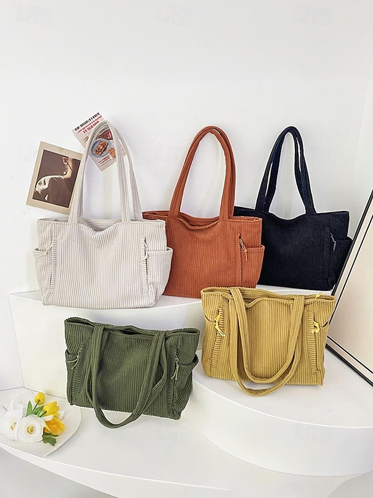 Dammanchesterväska, stor kapacitet, avslappnad vintage-axelväska, lättviktig shoppingväska för resor och arbete för damer 2026 - $18.99 –P4