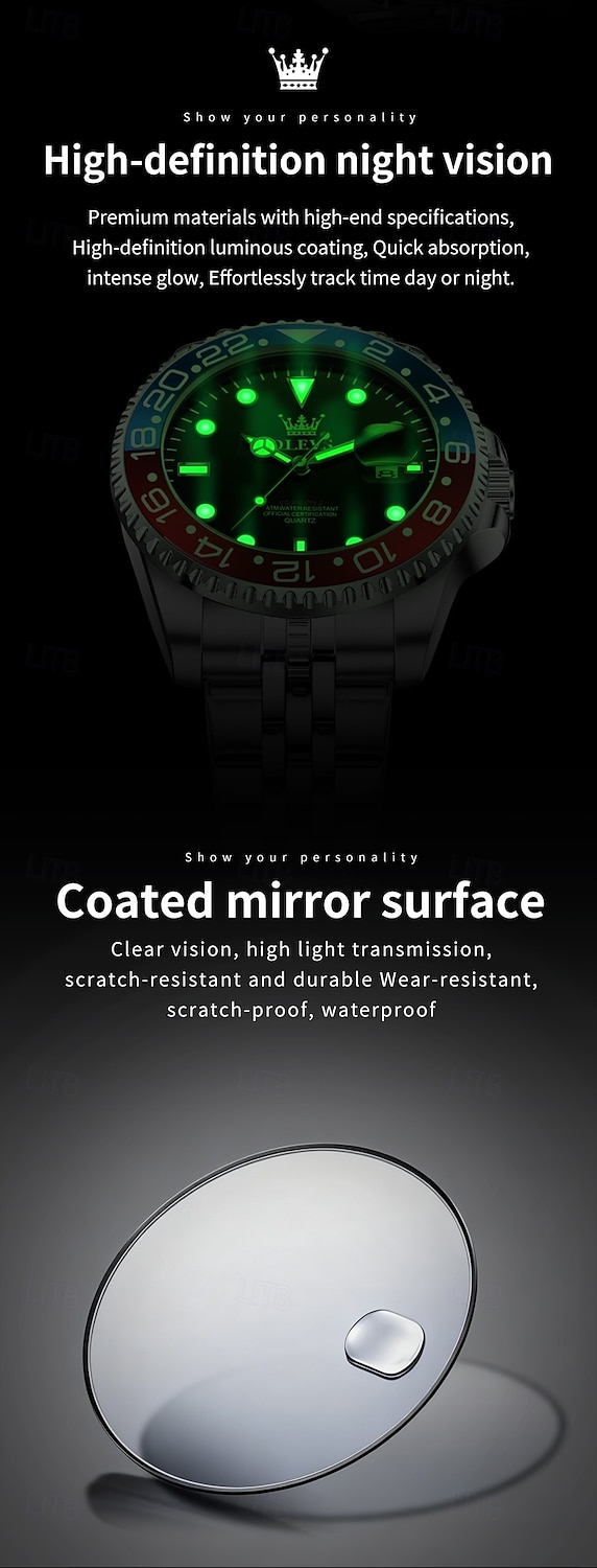 OLEVS 5657 Luxury Quartz Watches Gift for men Top Brand Original Stainless Steel Calendar Waterproof Luminous Men's Dress Wristwatch 2026 - $39.99 –P3