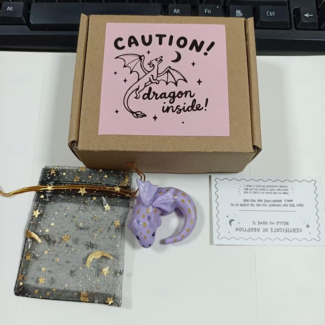 Adoptionsset für einen emotionalen Unterstützungsdrachen, handgefertigte Mini-Taschenfigur eines emotionalen Unterstützungsdrachens, niedliche, beruhigende Drachenskulptur zur Linderung von 2025 - $9.99 –P3