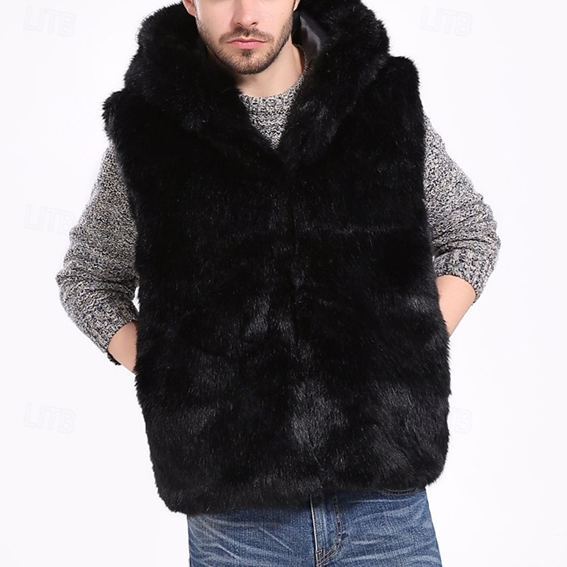 Homens Colete de camurça sintética Colete Gilet Ao ar livre Diário Moda Casual Outono Inverno Bolsos Jeans Manter Quente Confortável Tecido Zíper Com Capuz Normal Preto Amarelo Colete de 2026 por $50.99 –P3
