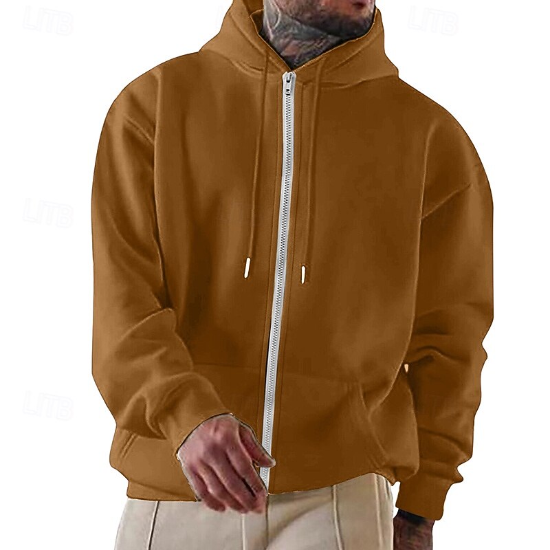 Men's Hoodie Full Zip Hoodie Pullover Hoodie Sweatshirt Fleece Hoodie Wine Red Hooded Plain Zipper Casual Daily Sports & Outdoor Streetwear Cool Sportswear All Seasons Clothing Apparel Hoodies 2026 - $24.99 –P10