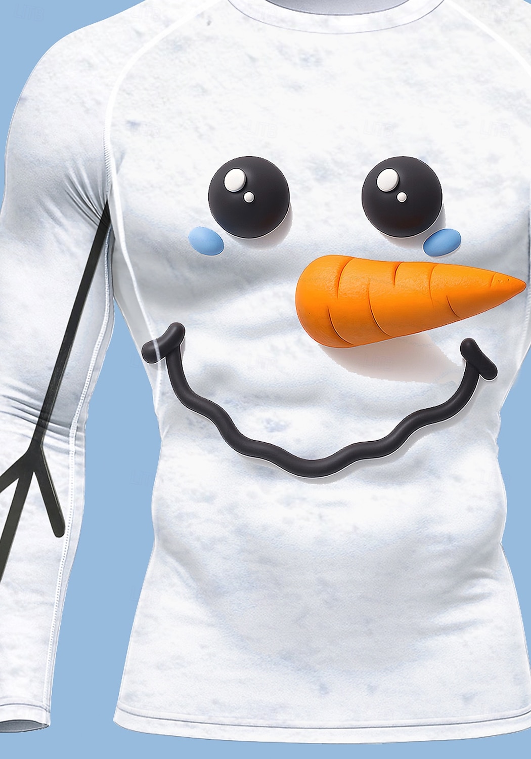 Kerstmis Voor heren Uniseks Hardloopshirt Atletisch shirt Gymshirt Fitnessshirt Trainingsshirt Lange mouw T-shirt Grafisch UPF 50 UV-bestendig Zacht Zweetafvoerend Mountainbike Sportschooltraining 2025 - $22.99 –P3