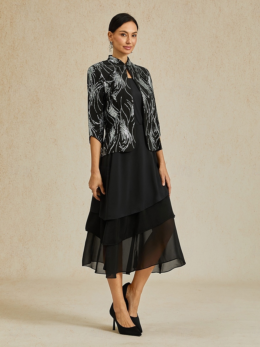 Dame Sequin Camisole Tank Top Grafisk Abstrakt Elegant Stilig Basis Ermeløs Regular Topper Svart Sommer 2025 - $119.99 –P7