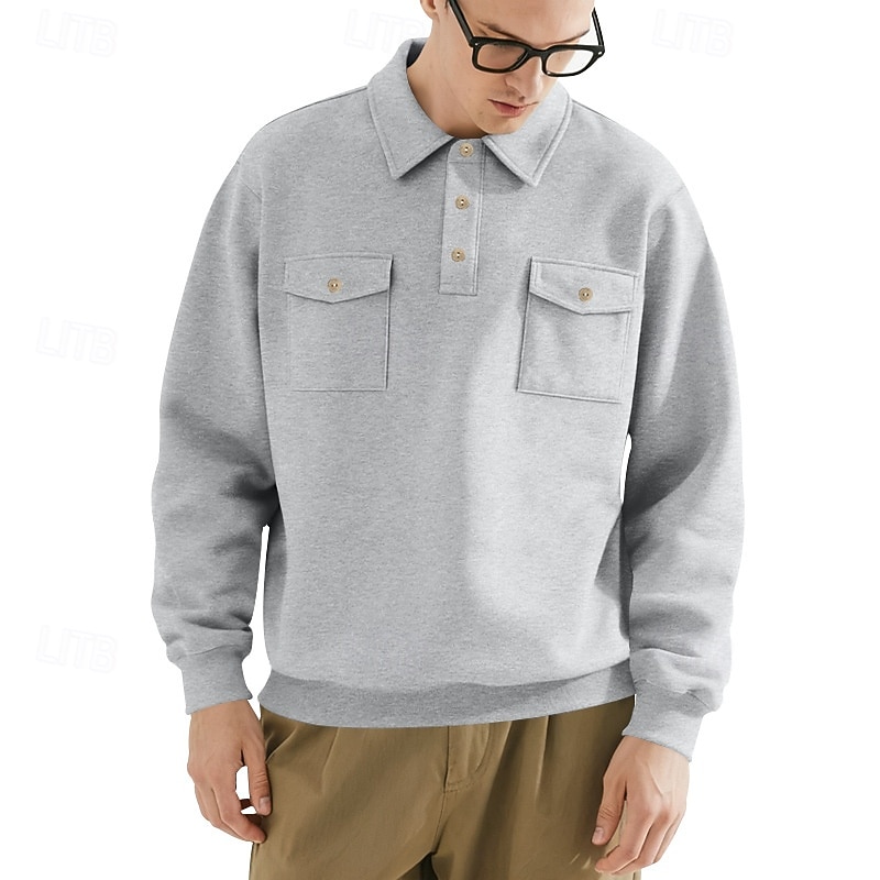 Hombre Sudadera Gris Claro Diseño Plano Bolsillo Diario Deporte Festivos Poliéster Ropa de calle Básico Casual Primavera & Otoño Ropa Sudaderas con capucha Sudaderas Manga Larga 2026 - $24.99 –P3
