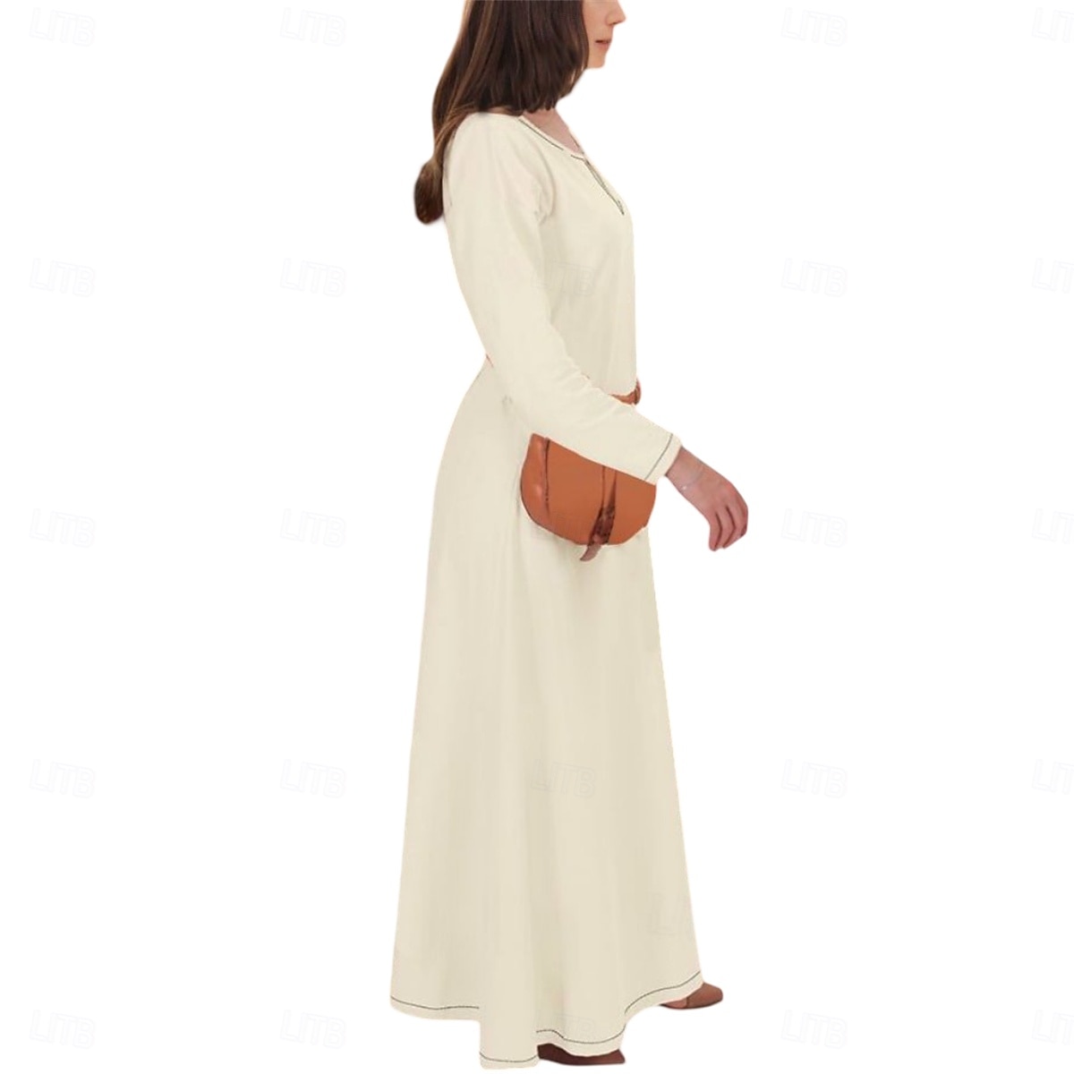 γυναικεία μεσαιωνική ποδιά βίκινγκ φόρεμα με δεμένη πλάτη τουνίκ σετ φόρεμα 2 τμχ για larp ren faire αποκριάτικο φόρεμα για πάρτι της αναγέννησης 2026 - $77.99 –P10