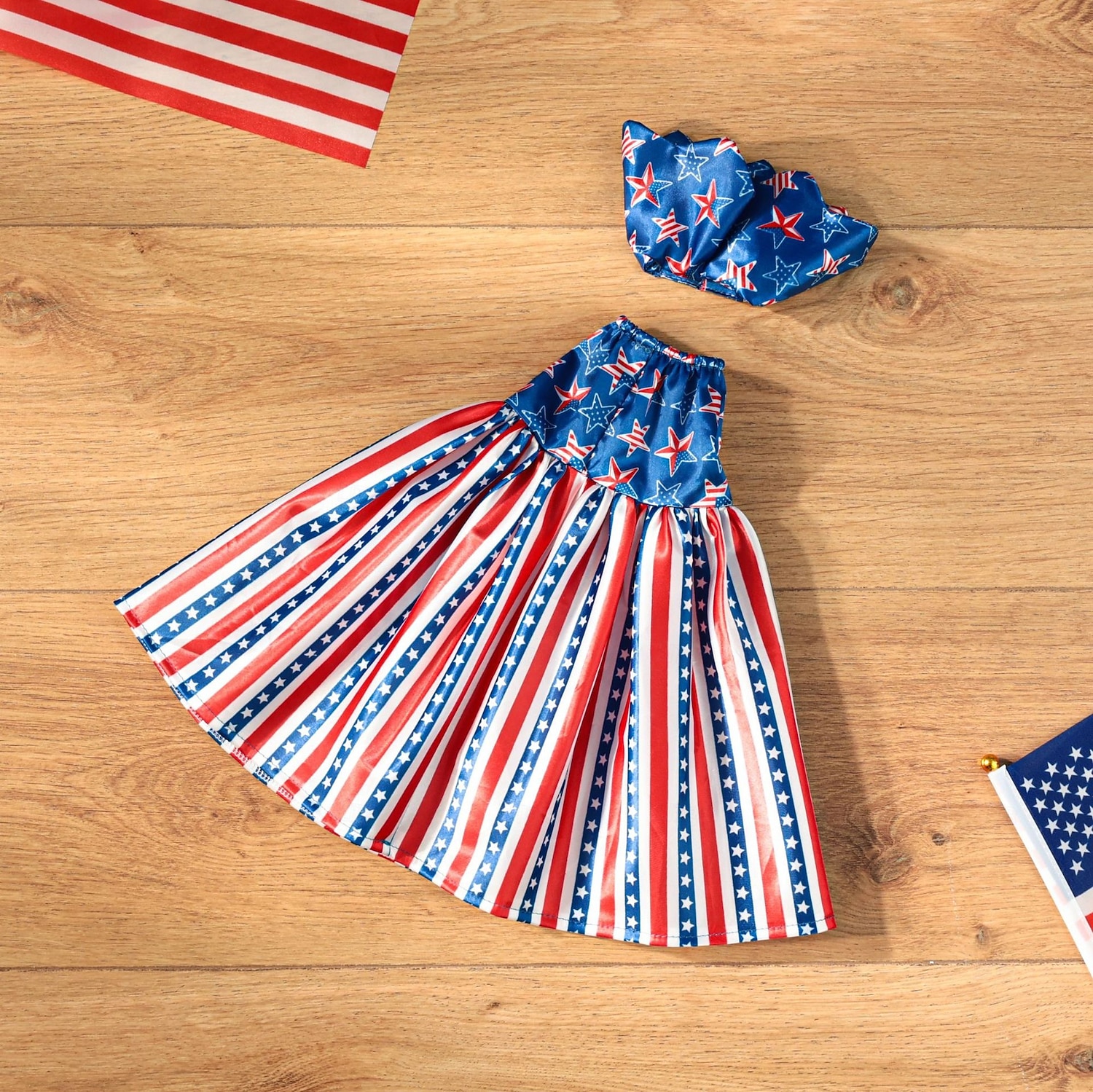 2 stk. patriotiske verandagåseantrekk sementgåskostyme 4. juli-stil gåsantrekk inkludert sløyfe og hatt til hagedekorasjon fest uteplass julegave 2026 - $19.99 –P16