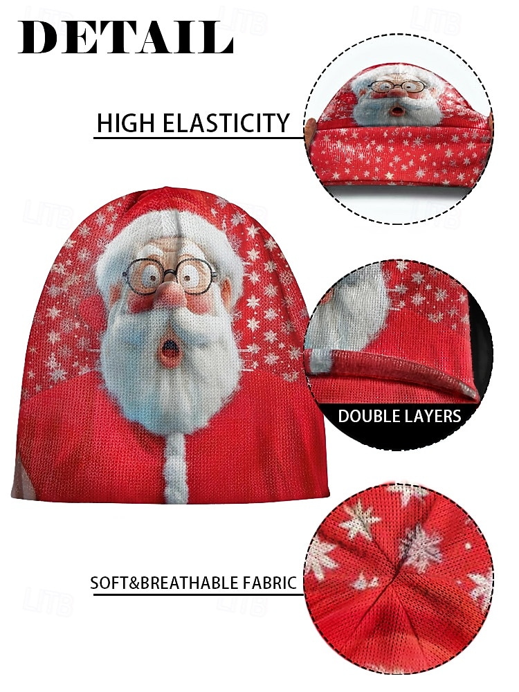 Men's Christmas Beanie Hat – Featuring Santa Claus and Gingerbread Designs, Cozy Knit Material, Perfect for Holiday Parties, Winter Outings and Christmas Gifting 2026 - $14.99 –P5