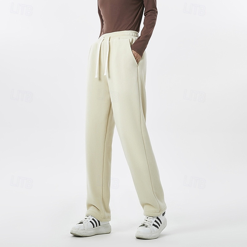 Per donna Pantaloni Attivo Moda Casual Lunghezza intera Vita media Tinta unica Semplice Coulisse Tasca Fascia Elastica Calore Termico Comodo Micro-elastico All'aperto Lavoro Streetwear Grigio scuro del 2026 a $44.99 –P11