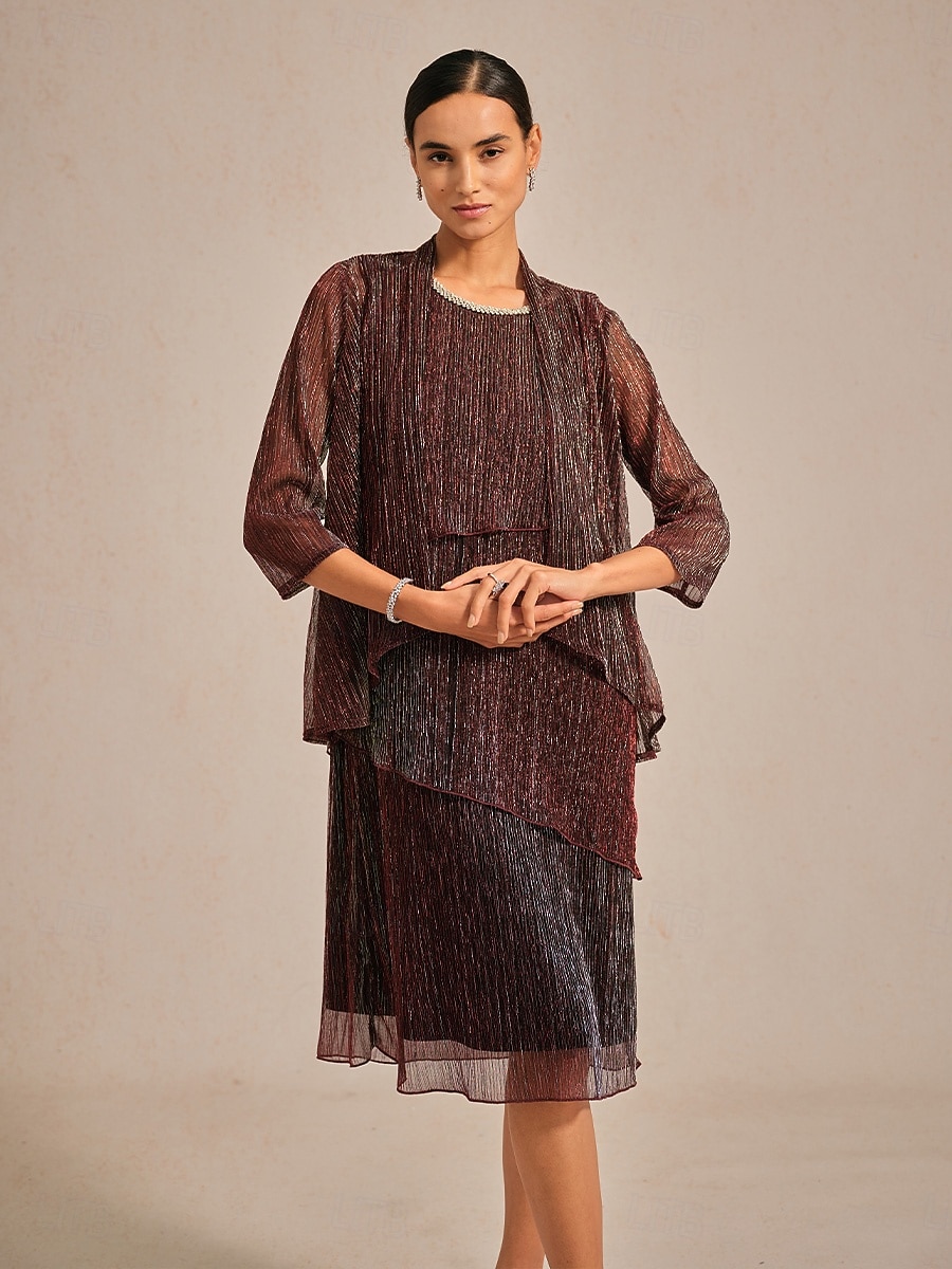 Dámské Pokrčí rameny Plisé Volány Lesk Elegantní Večírek stylové Nabíraný krk Běžné topy Večerní oslava Svatební host Fialová Léto Jaro Podzim 2026 - $64.99 –P11